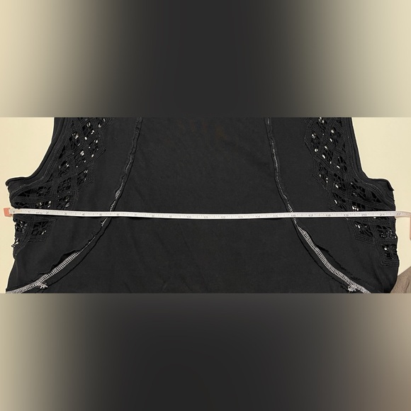 FREE People Table For Two Tee SZ XS New With Tags Black - Picture 8 of 9